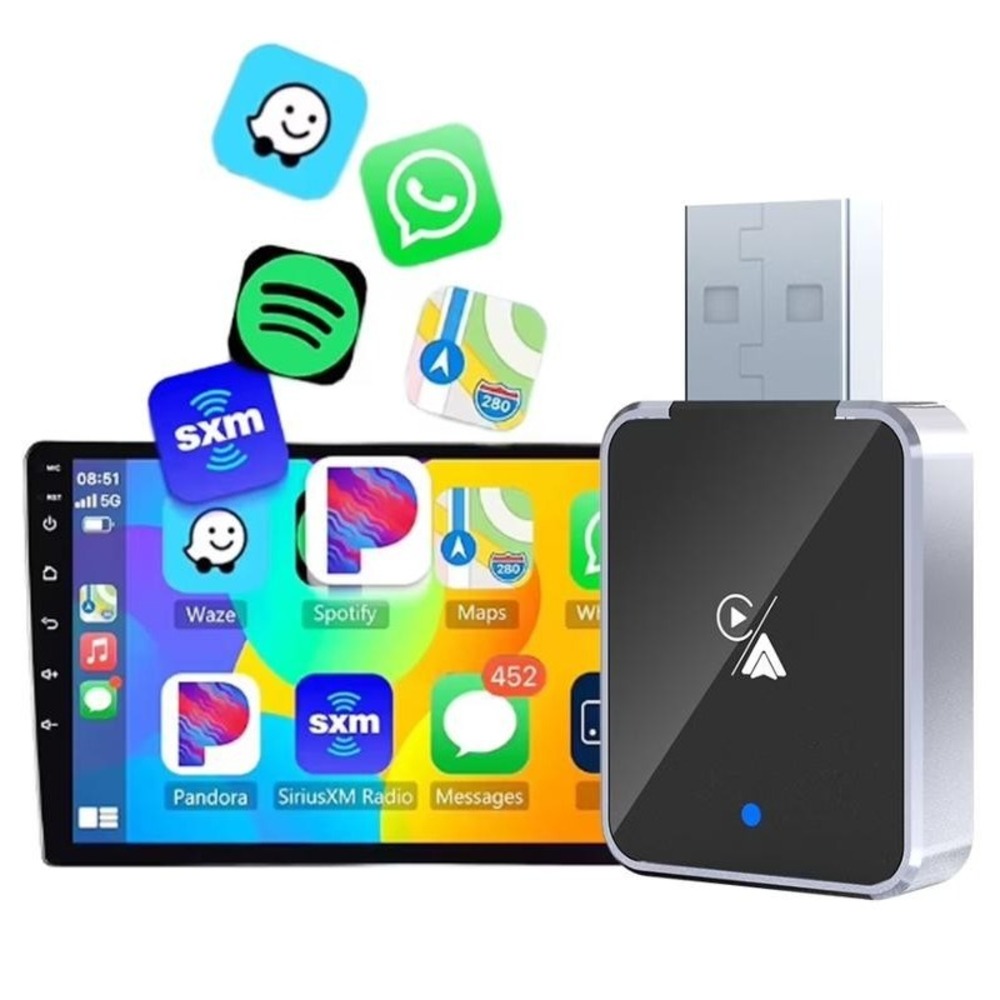 Wireless Carplay Adapter, Apple‎ CarPlay and Android Auto Adapter 2 in 1 Convert